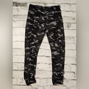 Infinite Power Camo Print High-Waist Leggings w/ Ankle Zippers – M